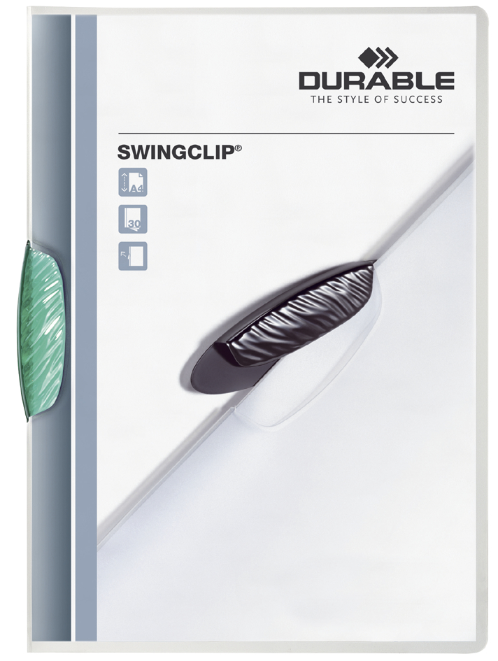 DURABLE Chemise à clip SWINGCLIP, format A4, clip pétrole