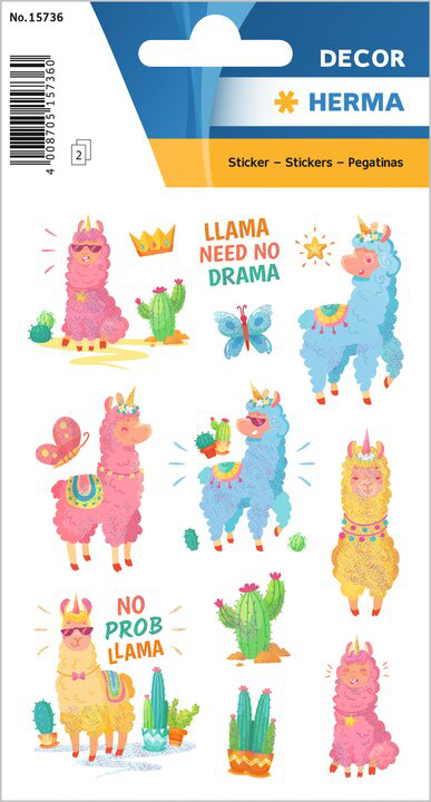 HERMA Autocollants DECOR 'Lama - no drama'