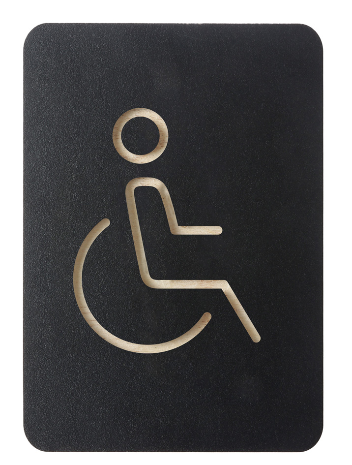 EUROPEL Pictogramme 'WC handicapés', noir