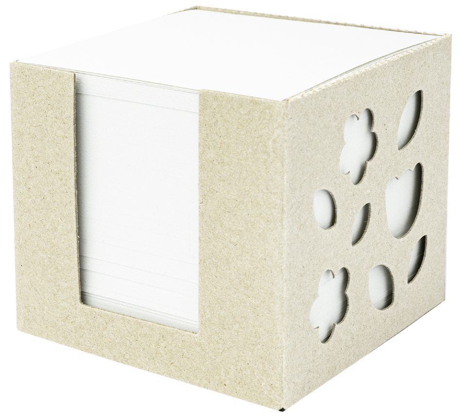 folia Bloc cube avec boîtier 'Recycling', 95 x 95 x 90 mm