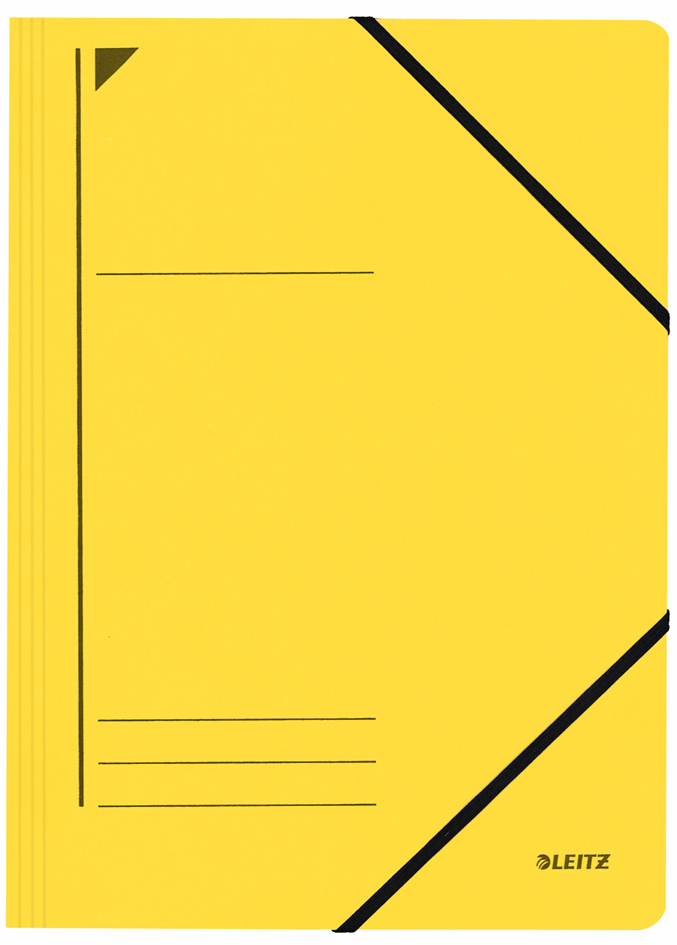 LEITZ Chemise à élastique, format A4, carton, jaune