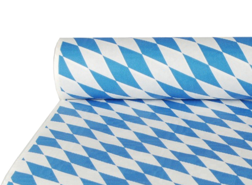 PAPSTAR Nappe damassée, (l) 1,0 x (L)10 m, 'bleu bavarois'