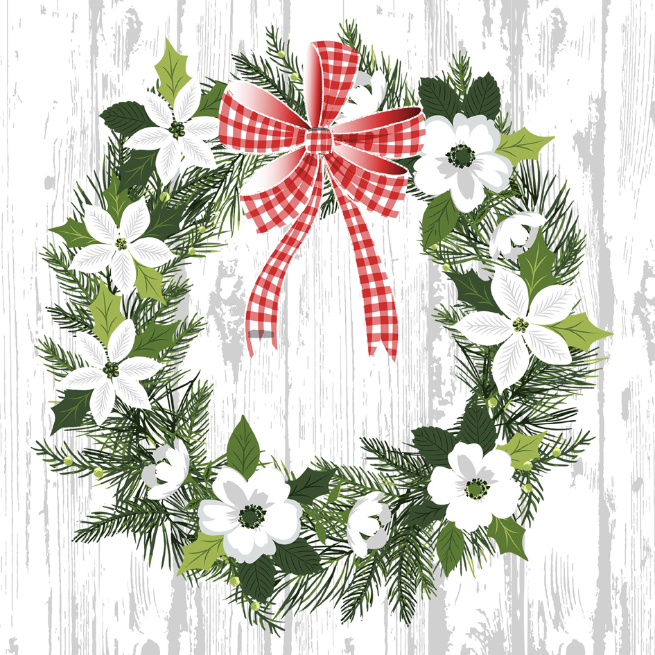 PAPSTAR Serviette à motif de Noël 'Christmas Wreath'