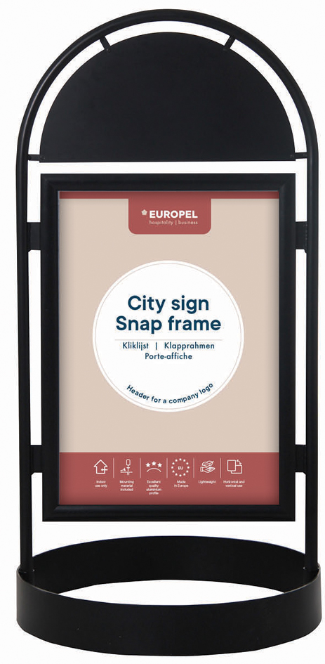 EUROPEL Panneau trottoir CITY SIGN, 1.300 x 670 x 670 mm