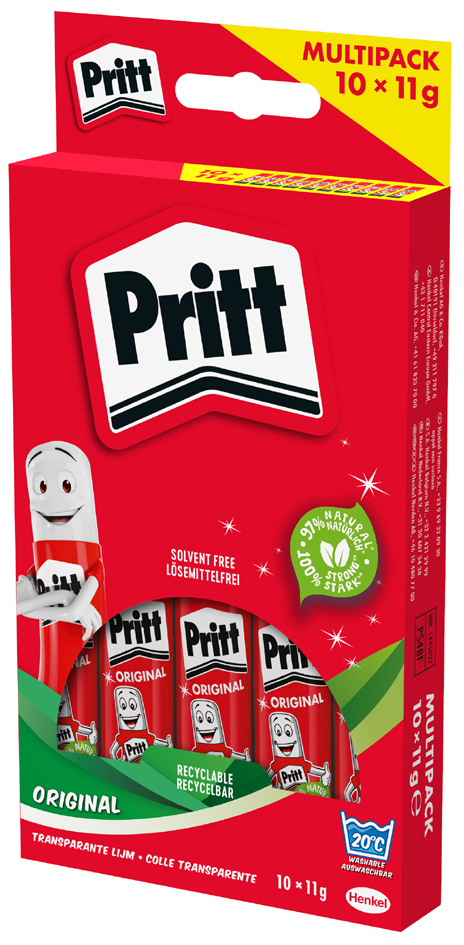 Pritt Bâton de colle 10 x 11 g, multipack, sans solvant