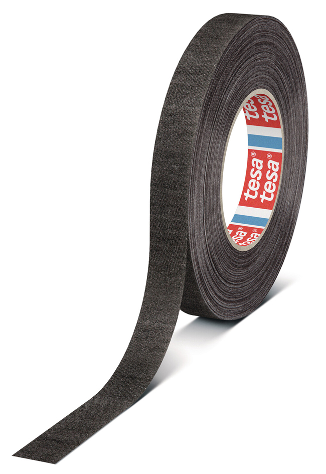 tesa Ruban adhésif toilé 4541, 19 mm x 50 m, noir
