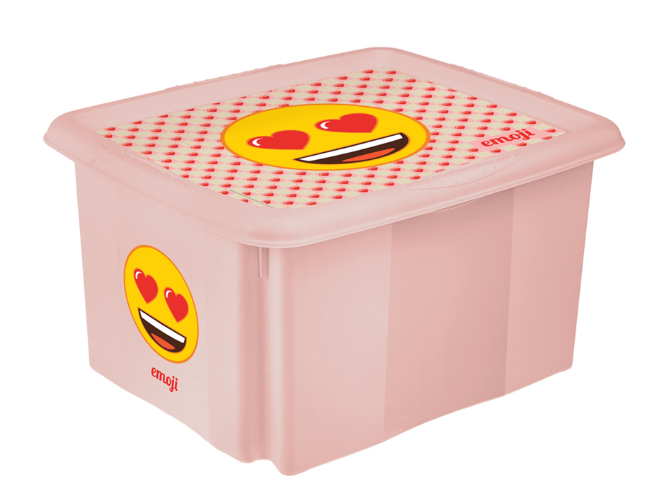 Boîte de rangement "karolina emoji hearts", 24 litres
