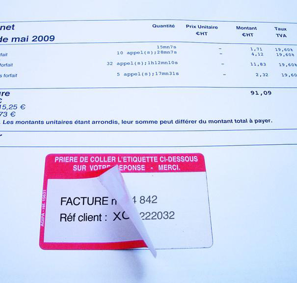 Etiquettes d'indication