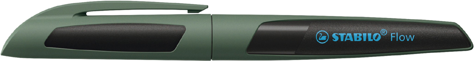 STABILO Stylo à plume Flow, vert kaki/noir