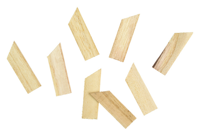Vue détaillée : clés de tension en bois