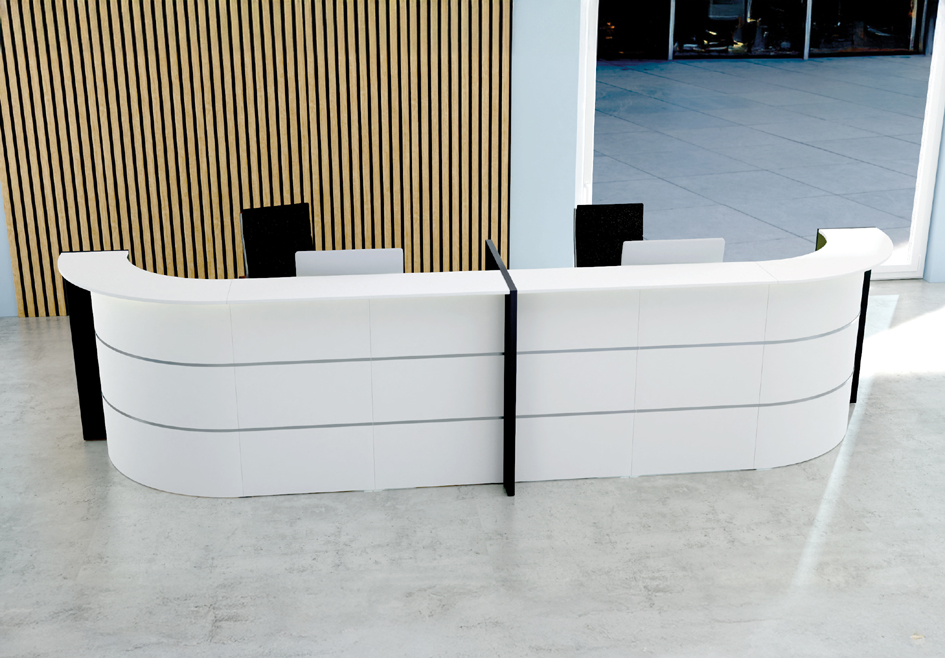 kerkmann Comptoir arrondi BARI up & down, grand, anthracite
