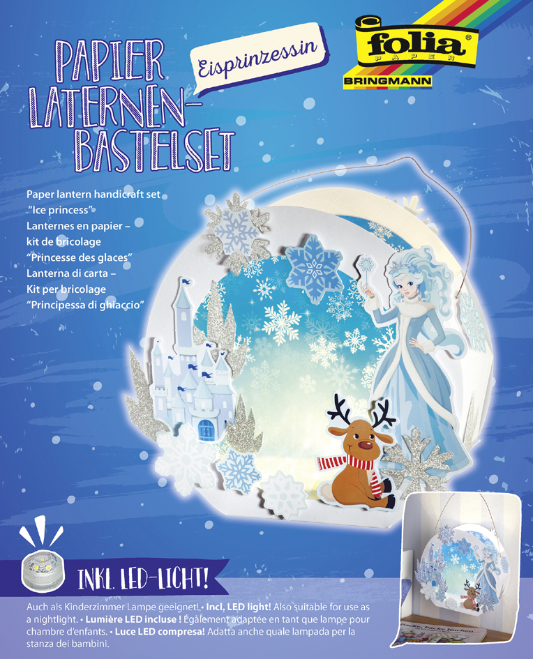 folia Kit lanterne à fabriquer 'Princesse des glaces', blanc