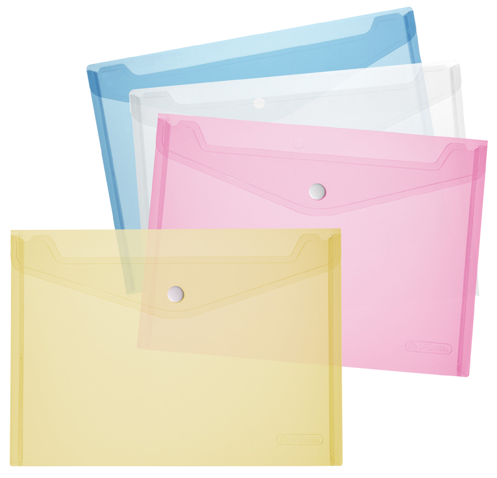 herlitz Pochette à documents format DL, PP,blanc/transparent