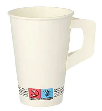 STARPAK Gobelet en carton avec poignée, 0,2 l, blanc