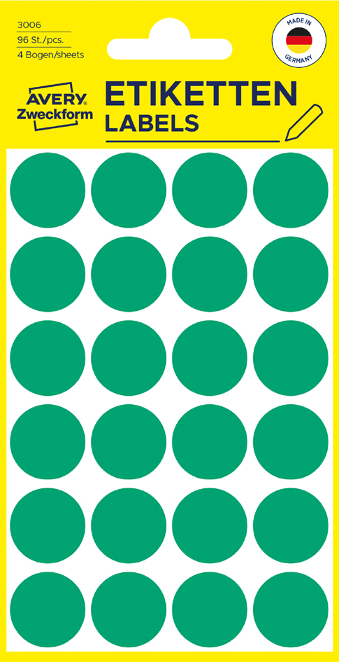 AVERY Zweckform Pastille de couleur, diamètre 12 mm