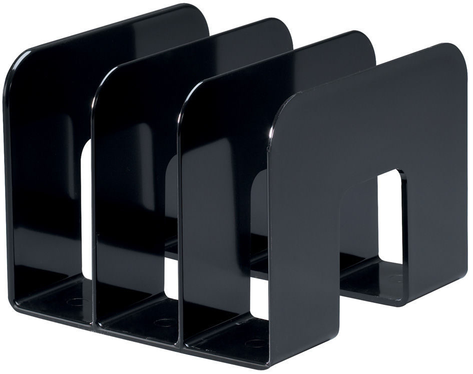 DURABLE Porte-revues TREND, plastique, 3 compartiments, noir
