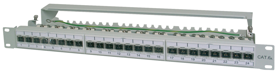DIGITUS Panneau 19', cat.6A (profond), 25 x ports RJ45, 1 U