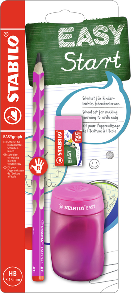 STABILO Kit pour écolier EASYgraph, pour droitiers, bleu