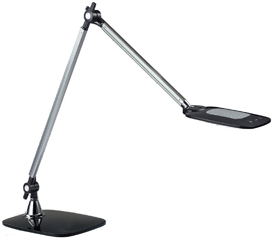 PAPERFLOW Lampe de table à LED JIM, socle, argent/noir