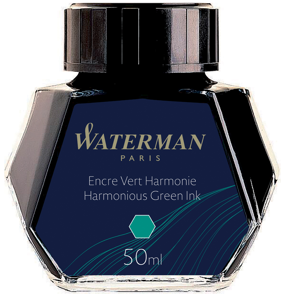 Flacon d'encre en verre, vert harmonie