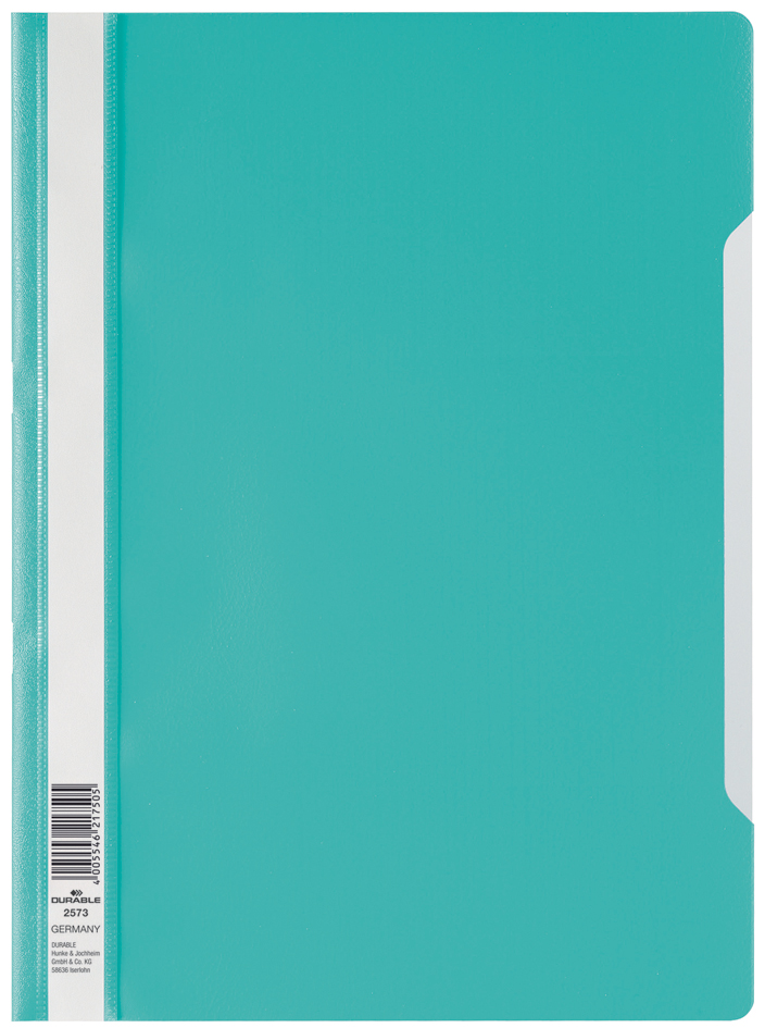 DURABLE Chemise à lamelle, A4, en PP, turquoise
