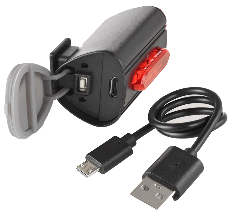 FISCHER Feu arrière de vélo sur batterie TWIN, éclairage sol