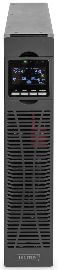 Système UPS OnLine avec écran LCD, posé à la verticale