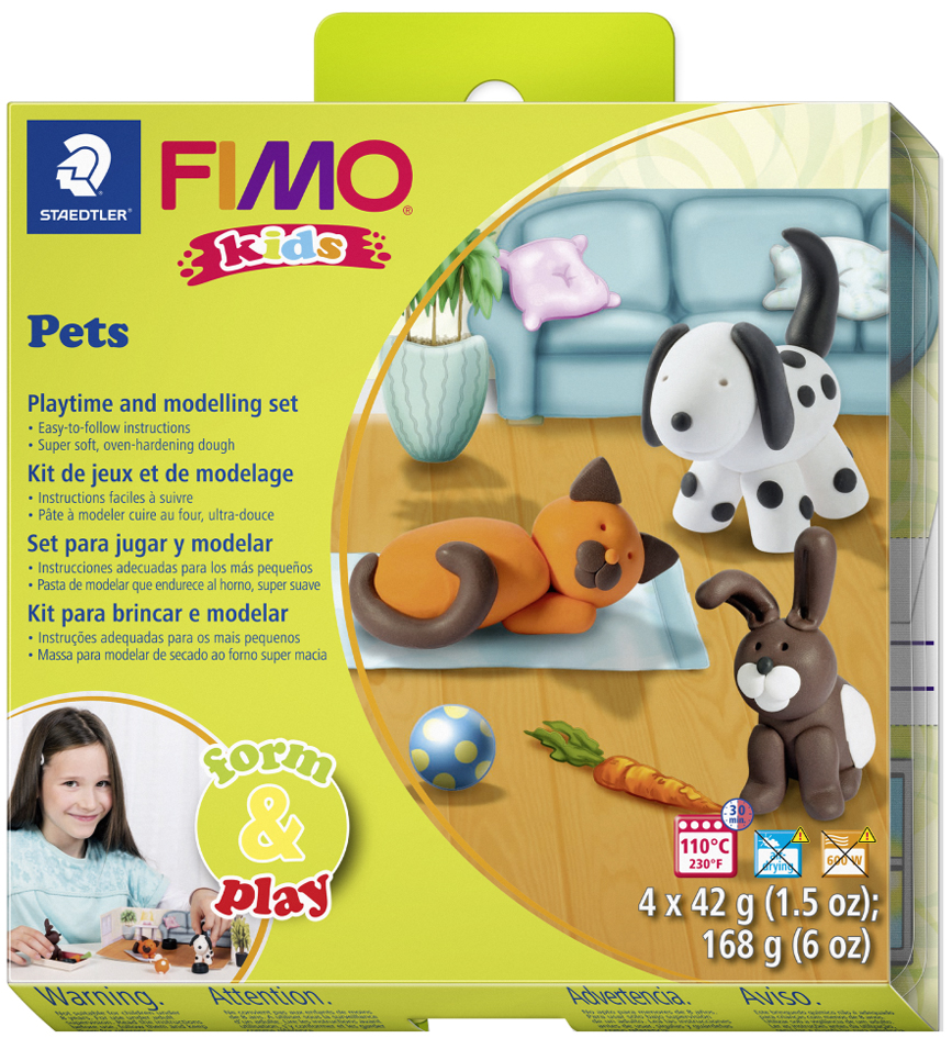 FIMO kids Kit de modelage Form & Play 'Pet', niveau 1