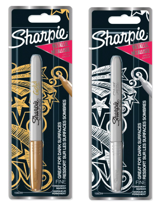 Sharpie Marqueur permanent métallisé, en blister, argent