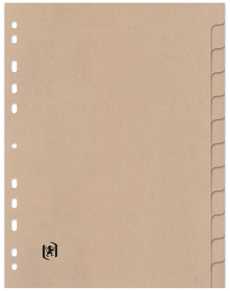 Oxford Intercalaires Touareg, uni, 12 touches, format A4