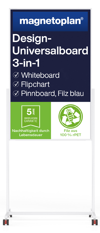magnetoplan tableau univ., (l)750 x (L)1.200 mm, feutre bleu