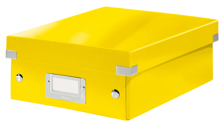 Boîte de rangement à compartiments Click & Store WOW, jaune