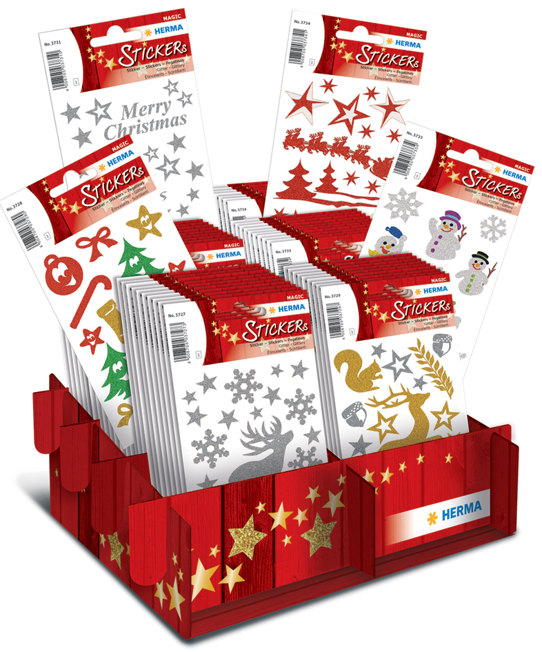 HERMA Autocollants de Noël MAGIC 'brillant & pailleté',