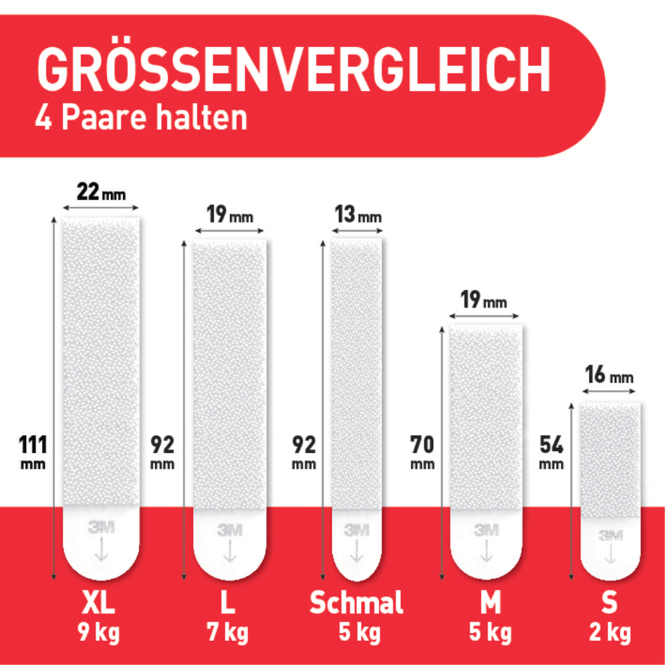 Visuel de référence: détail des tailles