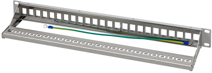 LogiLink Panneau de brassage 19' Keystone, 24 ports, gris