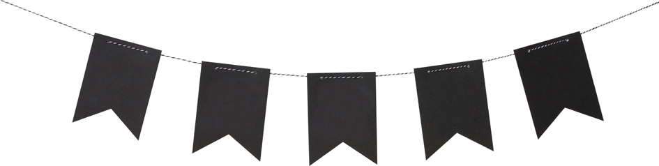 Guirlande de fanions en film tableau noir