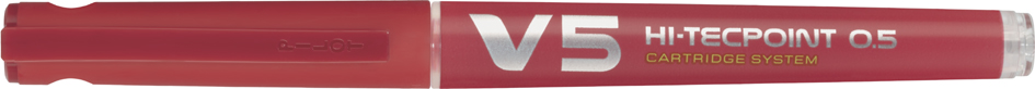 Stylo roller V5 Hi-Tecpoint, rechargeable, rouge