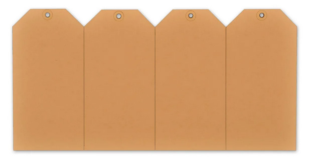 rillprint Étiquette à suspendre, 25 x 50 mm, marron kraft