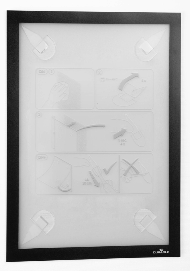DURABLE Cadre magnétique DURAFRAME WALLPAPER, A4, noir
