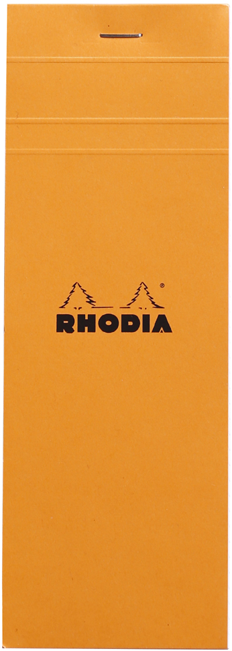 RHODIA Bloc agrafé No. 8, 74 x 210 mm, quadrillé 5x5, orange