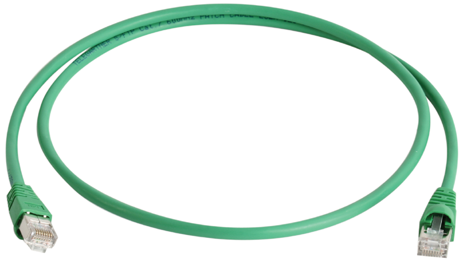 Telegärtner Câble patch, Cat.6A (profond), S/FTP, 1,5 m vert