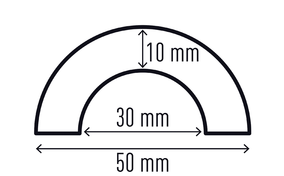 Vue détaillée: profilé de protection pour tubes P30