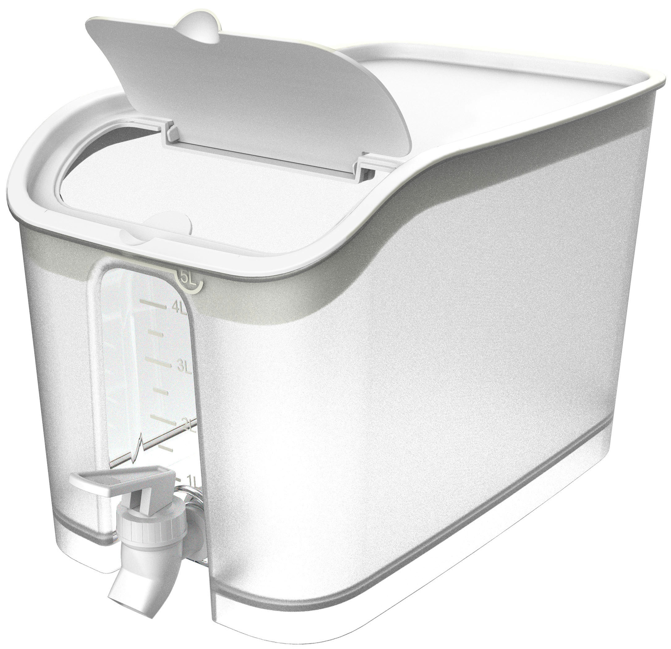 EDA Distributeur de boisson, 5 L, transparent avec couvercle