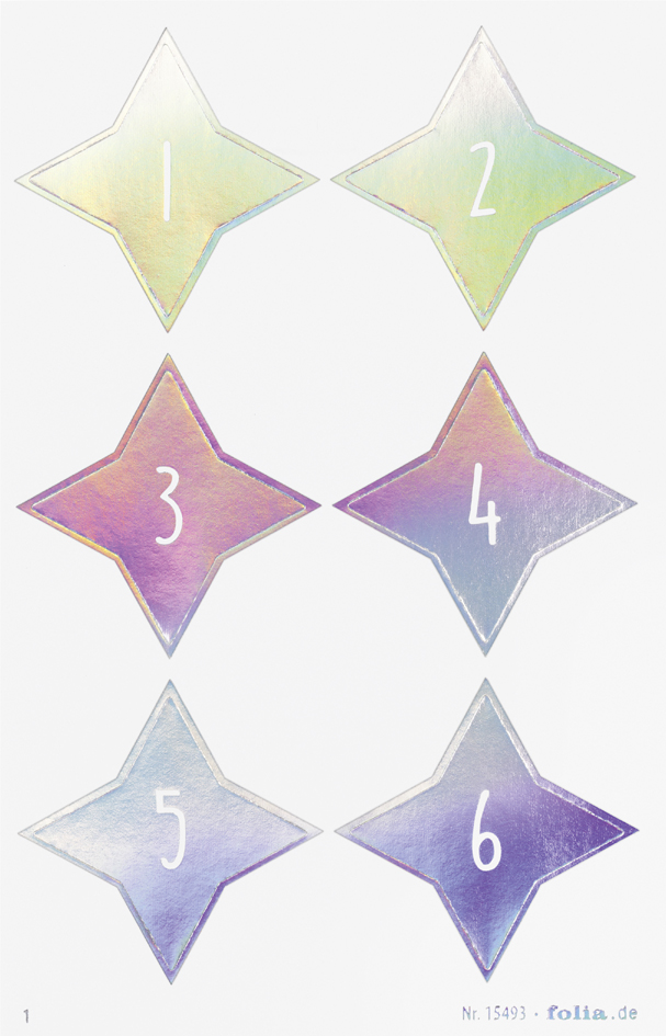 folia Stickers calendrier de l'Avent 'SPARKS IRIDESCENT'