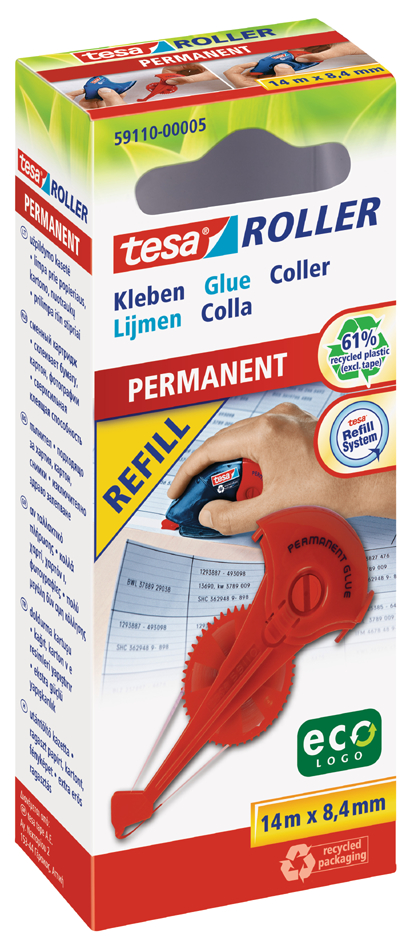 tesa ecoLogo Cassette de recharge pour roller PERMANENT GLUE