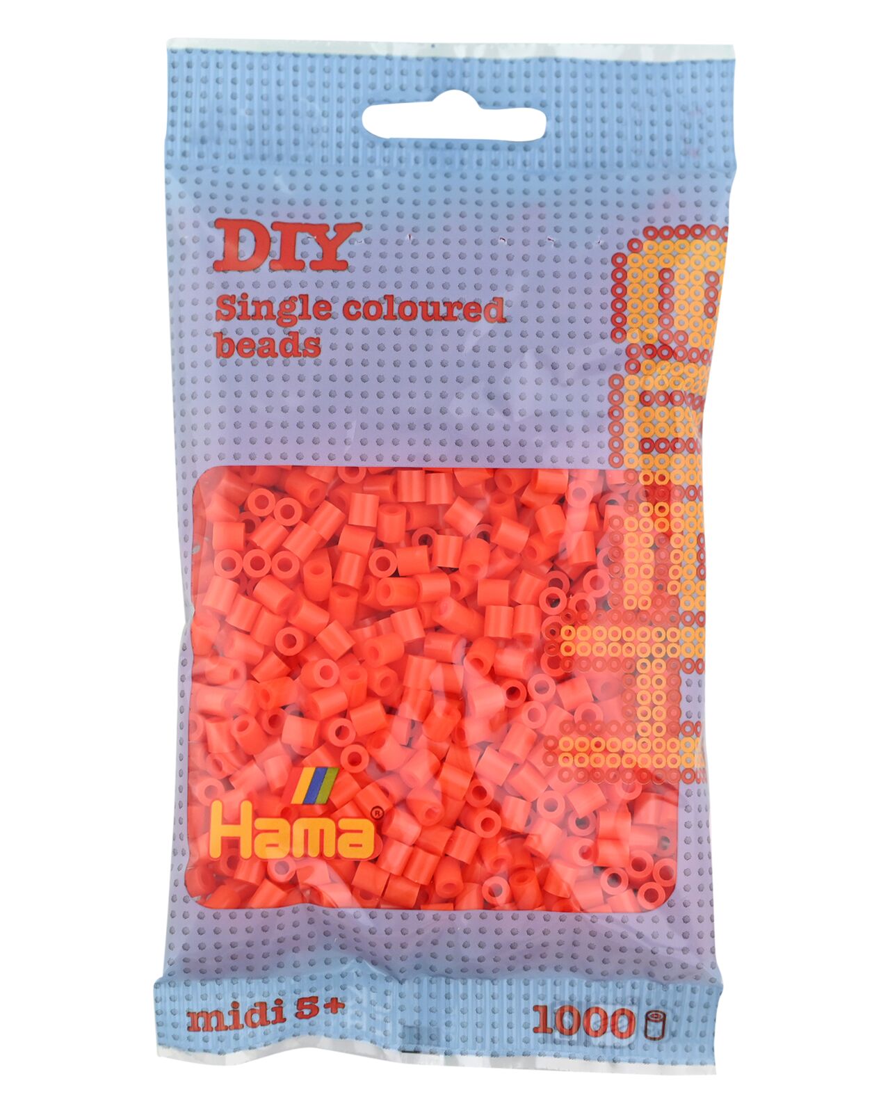 Hama Perles à repasser midi, dans un sachet, orange