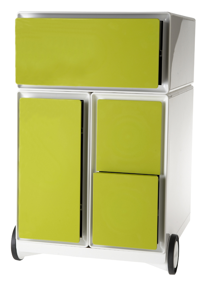 PAPERFLOW Caisson mobile 'easyBox', 1 tiroir, blanc / vert