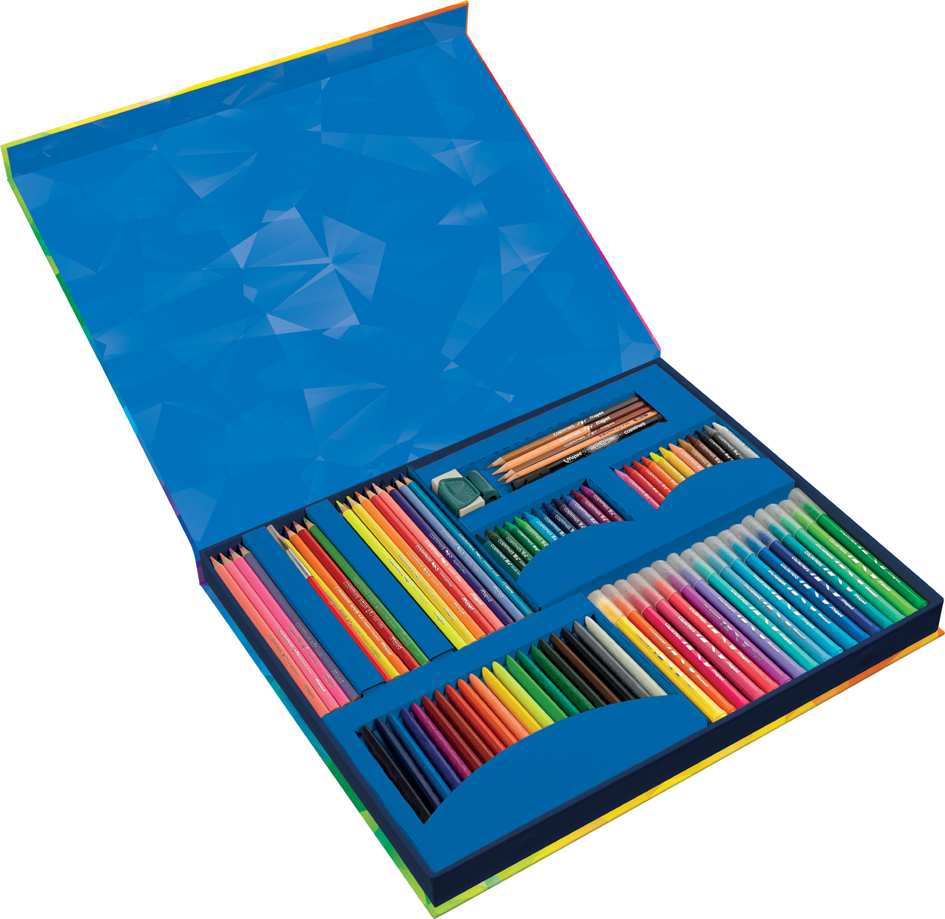 Kit de dessin COLOR'PEPS, 150 pièces, ouvert