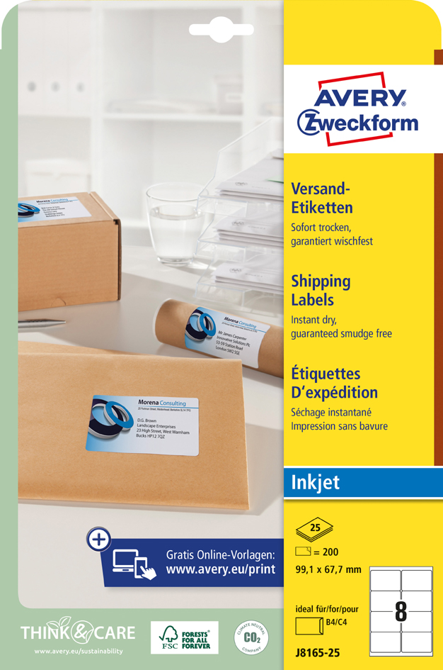 AVERY Zweckform Etiquette d'expédition, 99,1 x 57 mm, blanc