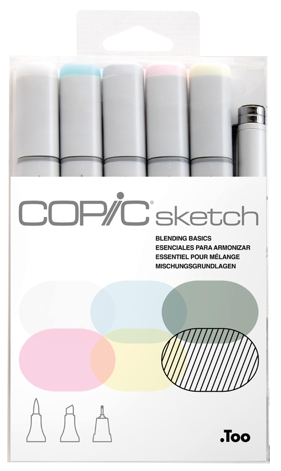 COPIC Marqueur sketch, kit de 6 'Blending Basics'